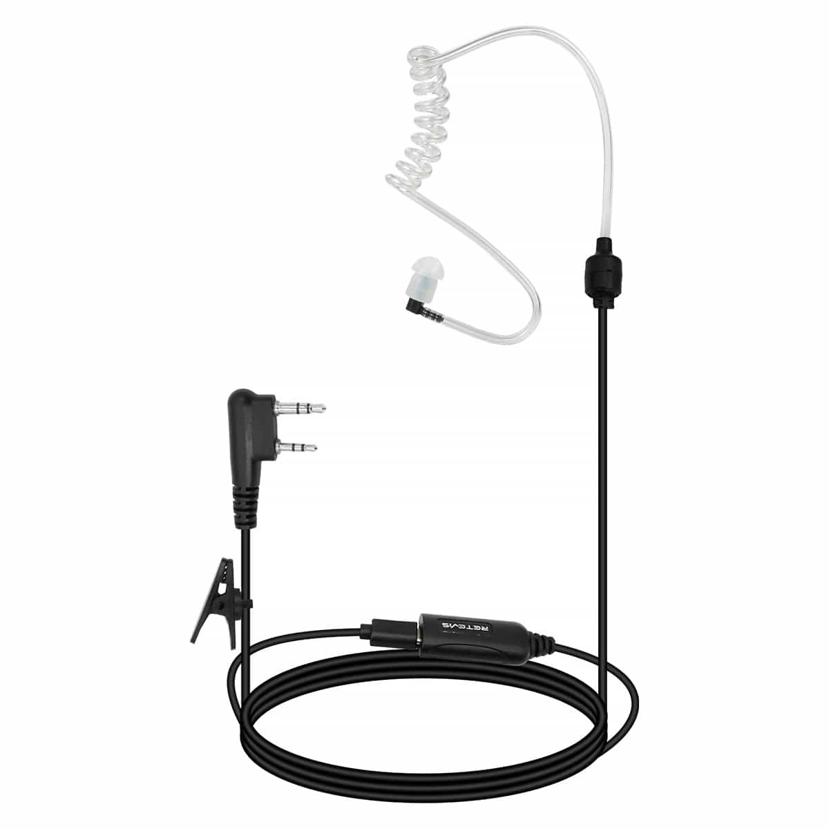 Retevis EAK008 AI active noise reduction walkie talkie earpiece Kenwood 2Pin