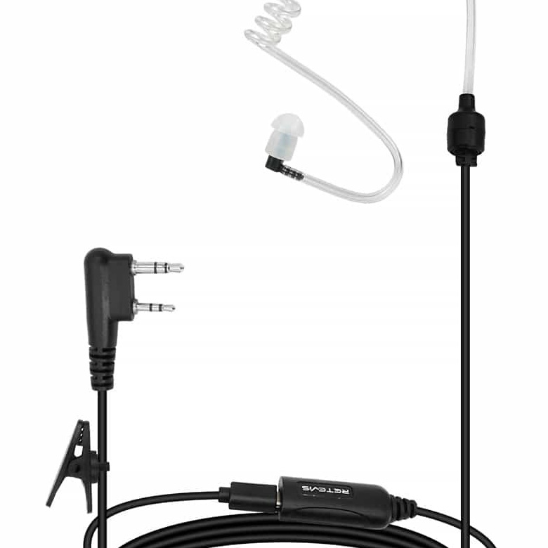 Retevis EAK008 AI active noise reduction walkie talkie earpiece Kenwood 2Pin