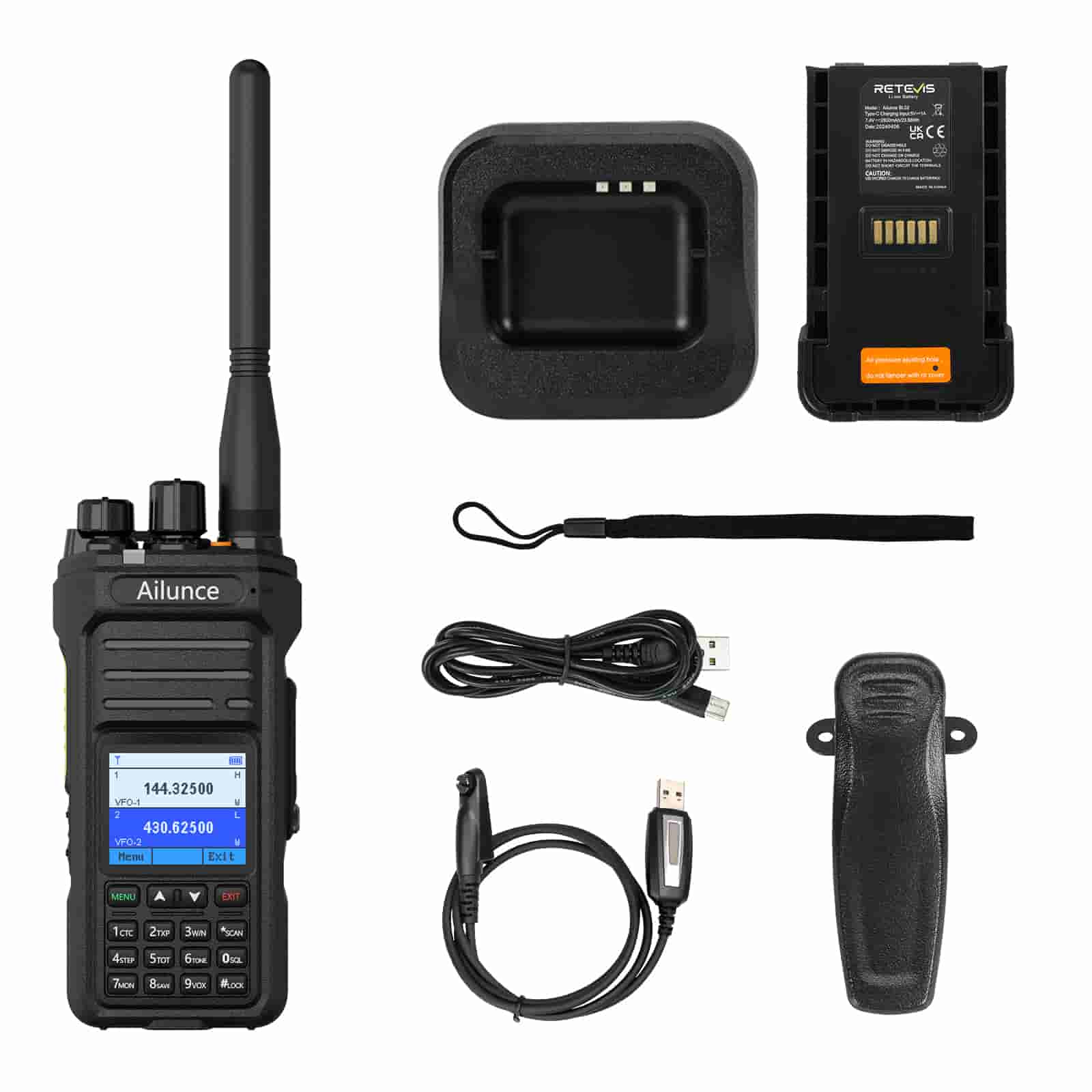 Retevis Ailunce HA1UV IP67 Waterproof UHF VHF Dual Band Two Way Radio-10PACK