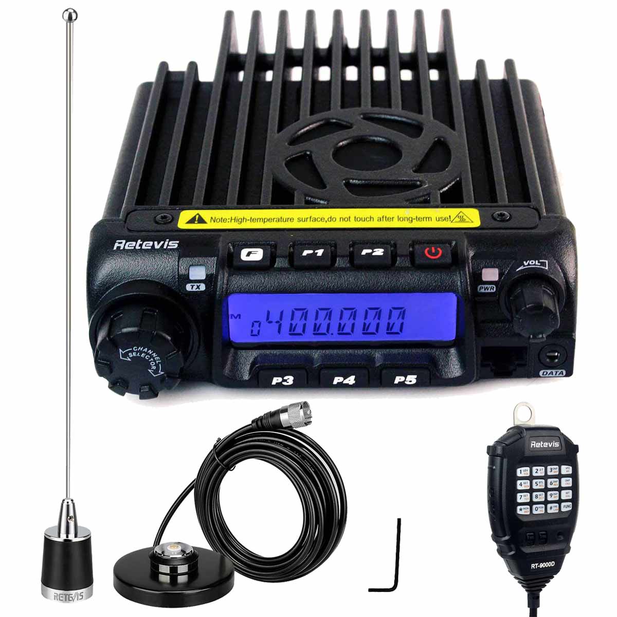 RT9000D 40W UHF Mobile Radio with NGP Antenna Kit