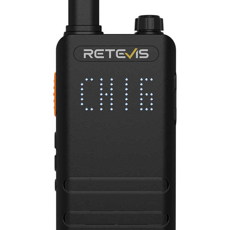 Retevis B63H PMR446 Radio 6 Packs with Earpieces | License-Free | Ultra Thin | Hidden Display | Long Battery Life | Type-C Charging