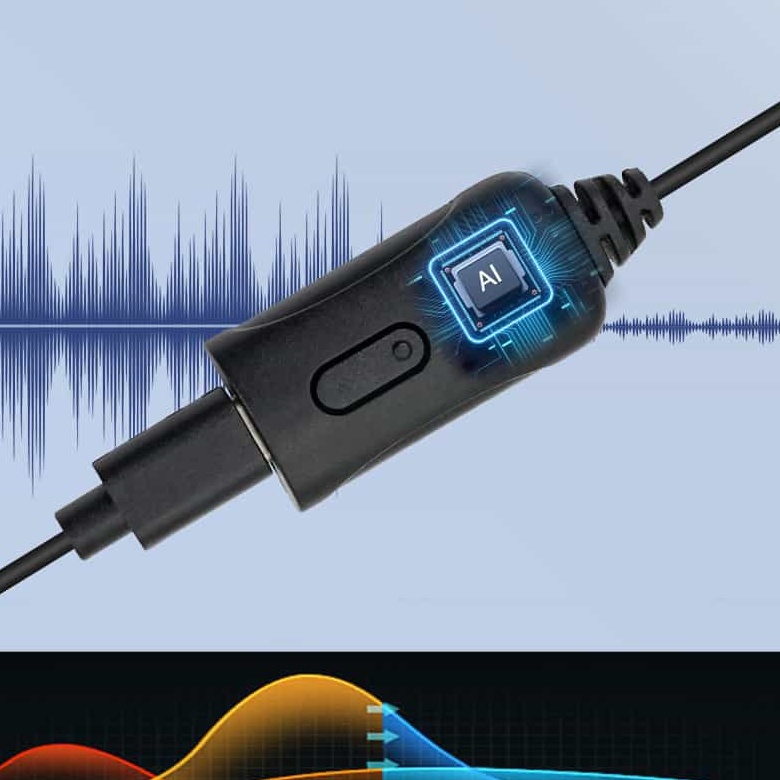 Retevis EAK008 AI active noise reduction walkie talkie earpiece Kenwood 2Pin