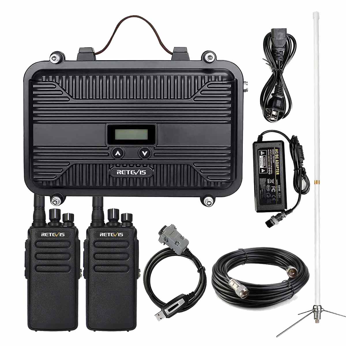 RT97P DMR Repeater and RT81 DMR Radio With FRP Antenna Kit