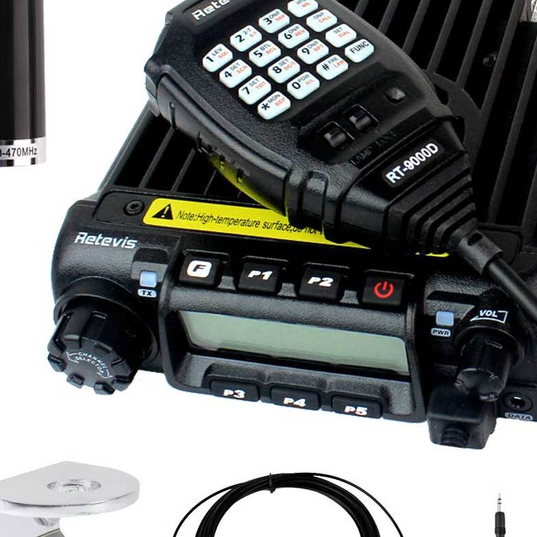 RT9000D High Power Mobile Radio with Vehicle Antenna Kit Options