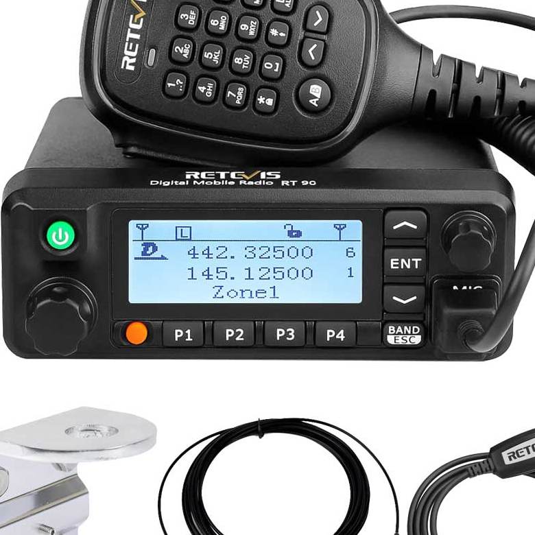 RT90 50 Watt Dual Band DMR Mobile and Stubby Radome Antenna Kit