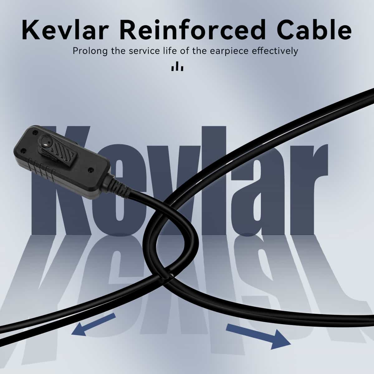 Retevis Noise-Canceling 2-Wire Kenwood 2Pin Covert Acoustic Tube Earpiece