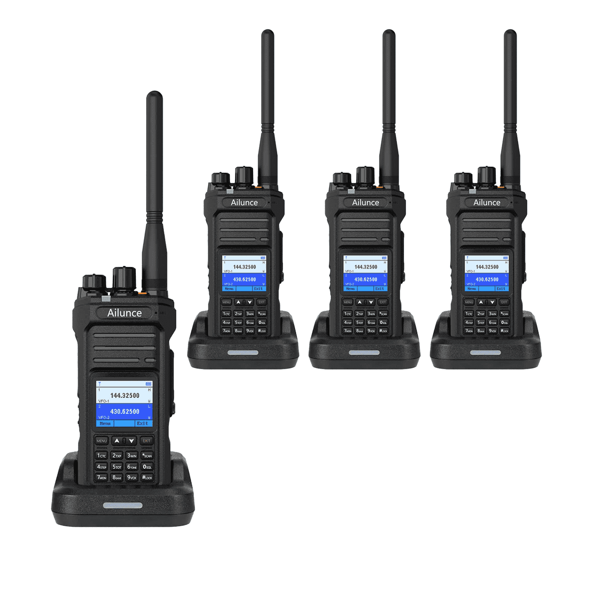 Retevis Ailunce HA1UV IP67 Waterproof UHF VHF Dual Band Two Way Radio-4PACK