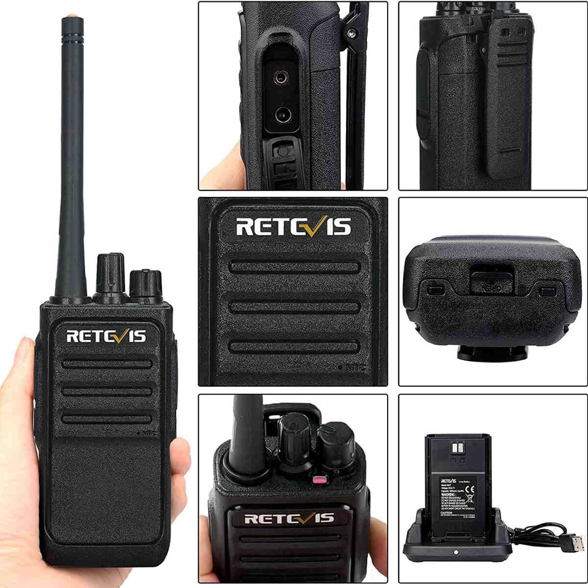 Retevis RT17 Portable FRS Business Two Way Radios (10PCS) with Earpieces