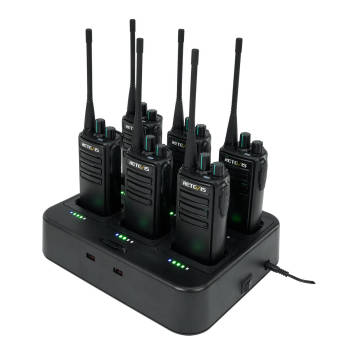 Retevis RB29 FRS Heavy Duty Radio 6 Packs with Six-Way Charger | License-Free | USB Charging | Easy-Paring | VOX