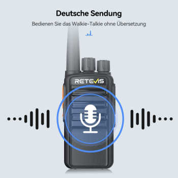 Retevis RB669 Germany PMR446/Freenet Radio 6 Packs with 6-Way Charger | License-Free | Dual Band | German Broadcast | 1200mAh Battery