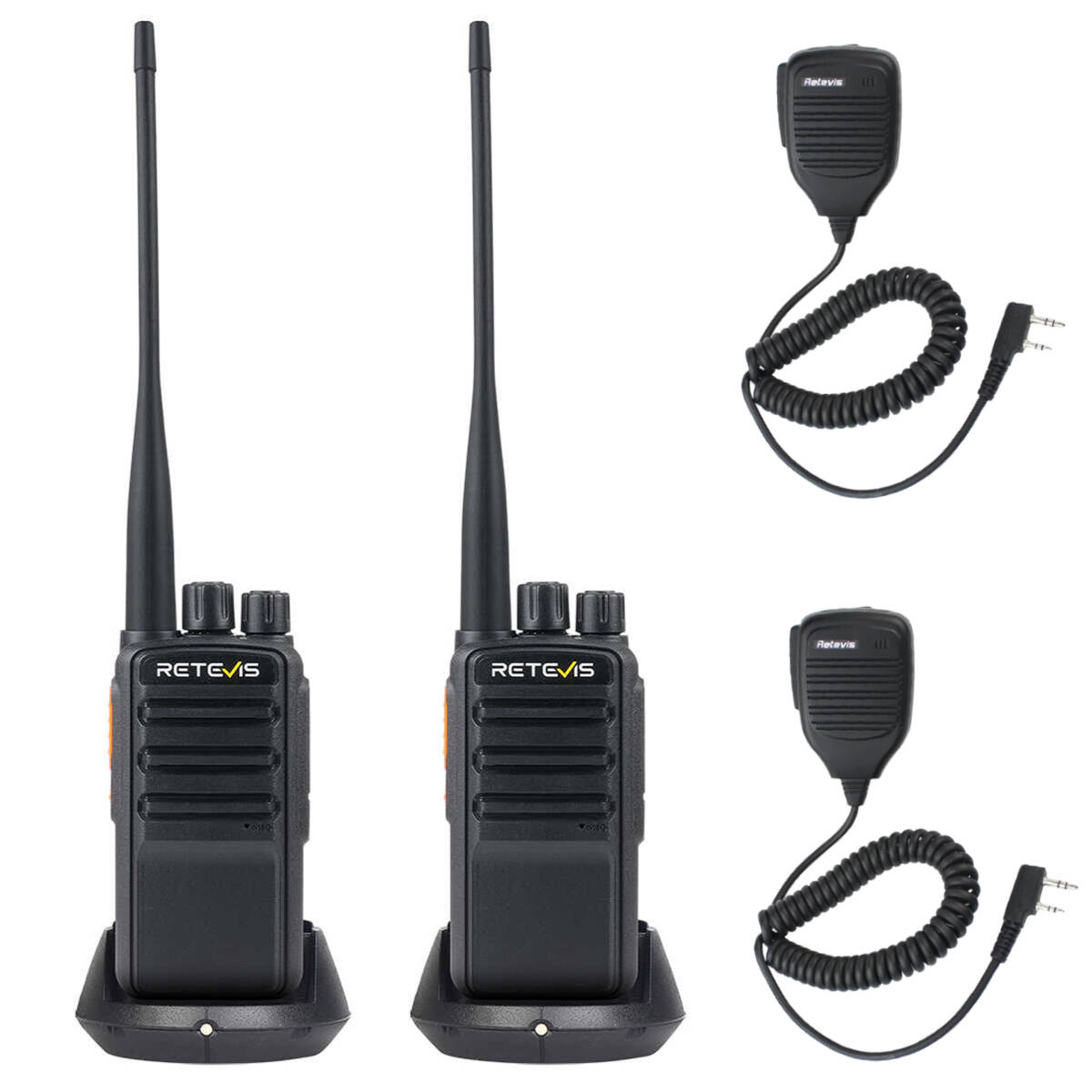 Retevis RB669 Germany PMR446/Freenet Two Way Radio with Speaker Mic (2 Pack)