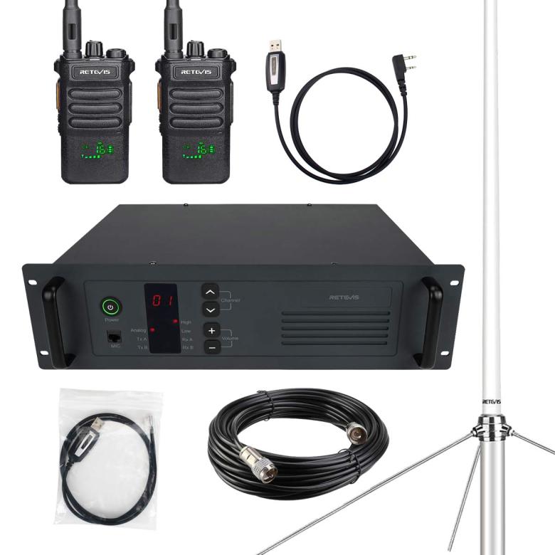 R1 UHF Analog Repeater System with 2PCS RT86 Radio Bundle