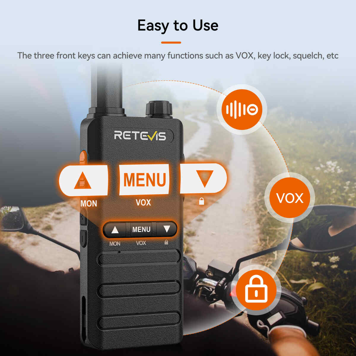 Retevis B3B Ultra-thin Commercial Walkie Talkies with Earpiece 10 pack