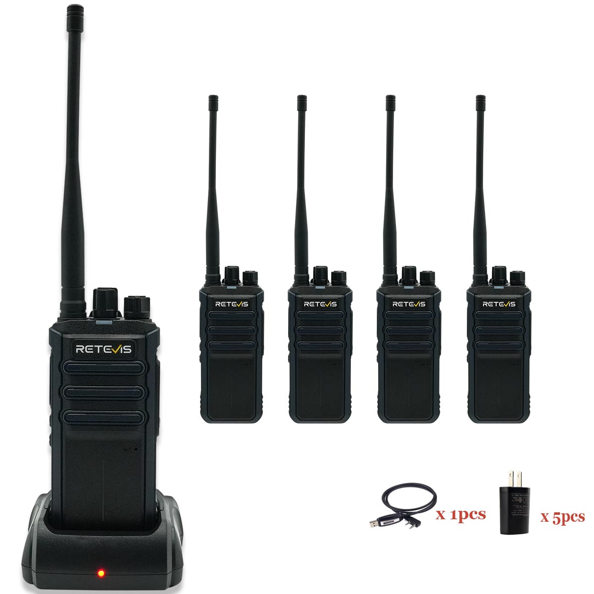 Retevis RT86A GMRS Long Distance Business Two Way Radio 5Pack