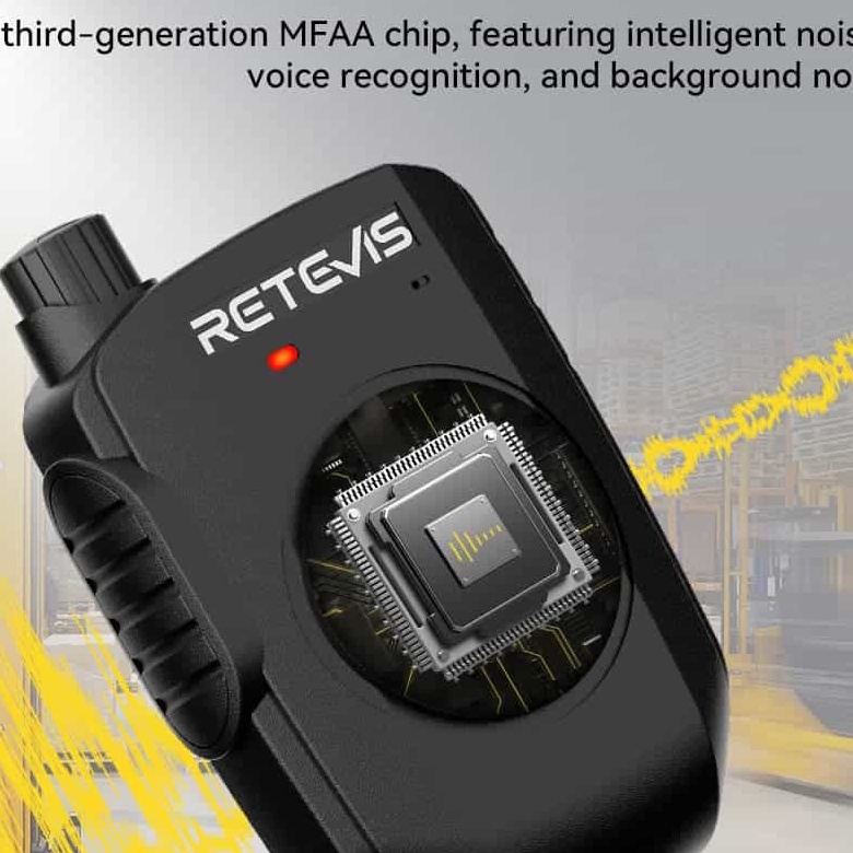Retevis HK011 Two-way Radio Speaker Mic with AI Noise Canceling Microphone Kewood 2Pin