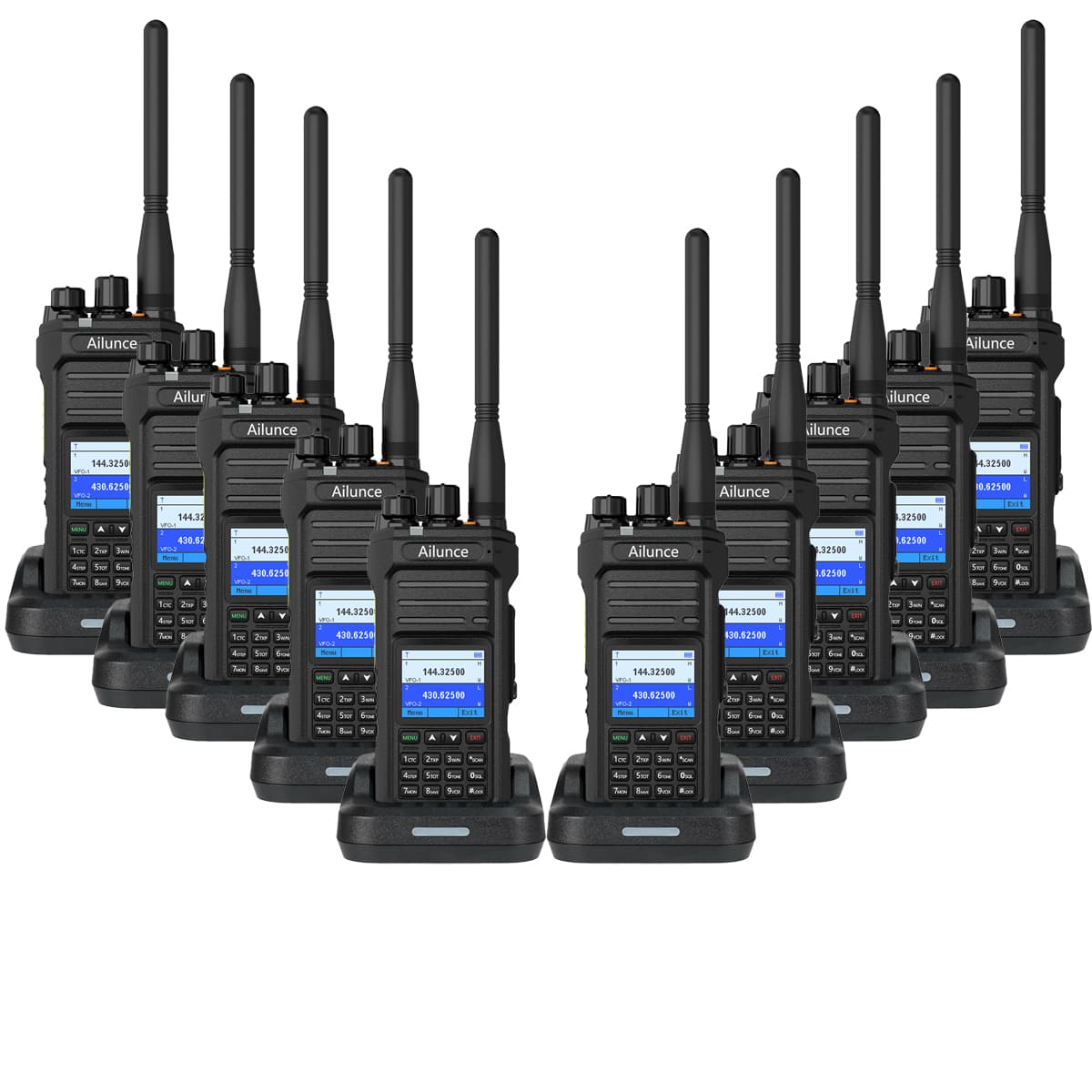 Retevis Ailunce HA1UV IP67 Waterproof UHF VHF Dual Band Two Way Radio-10PACK