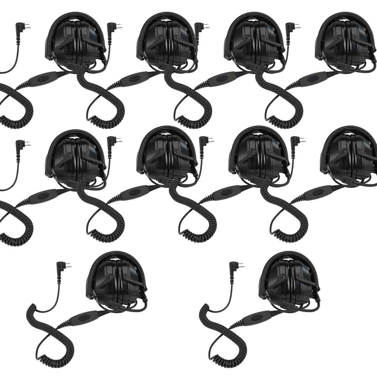 EHK012 Noise Reduction Two-Way Radio Foldable Headphone 10Pack