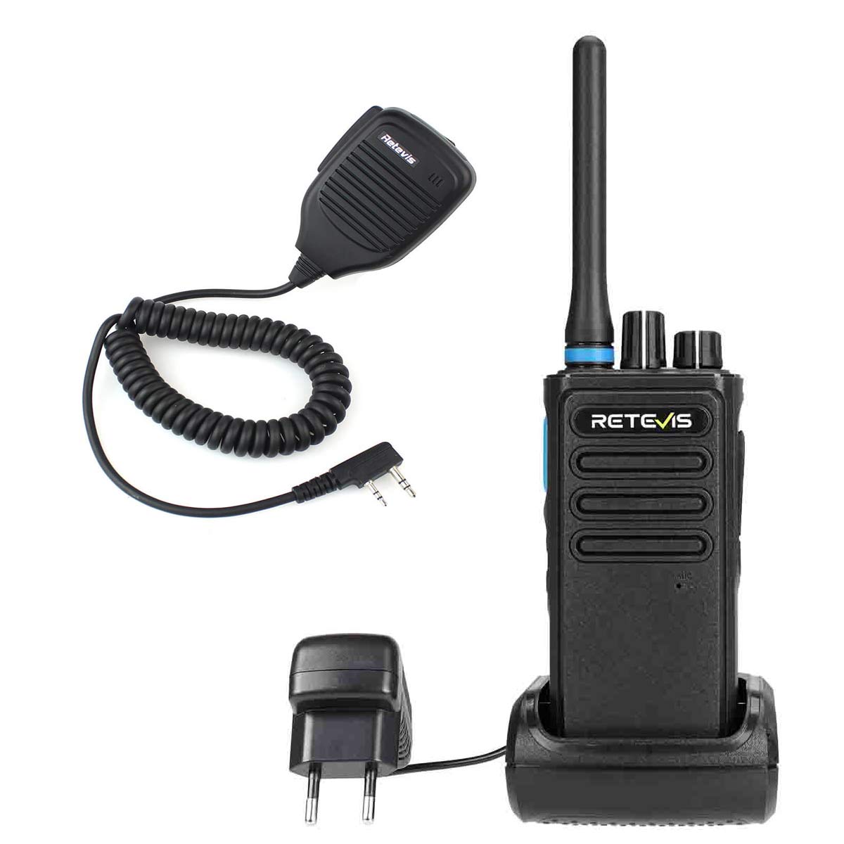 P1 High Power Superhet AES256 UHF DMR Walkie Talkie with Speak Mic
