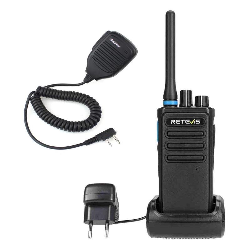 P1 High Power Superhet AES256 UHF DMR Walkie Talkie with Speak Mic