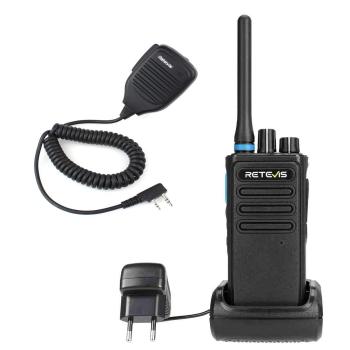 P1 High Power Superhet AES256 UHF DMR Walkie Talkie with Speak Mic