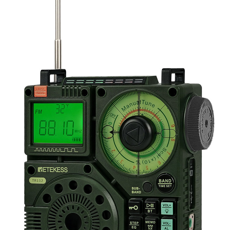 TR112 Shortwave Radio, AIR VHF AM FM SW WB Multiband with Bluetooth, APP Control, and More