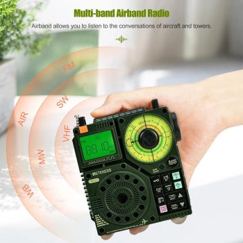 TR112 Shortwave Radio, AIR VHF AM FM SW WB Multiband with Bluetooth, APP Control, and More