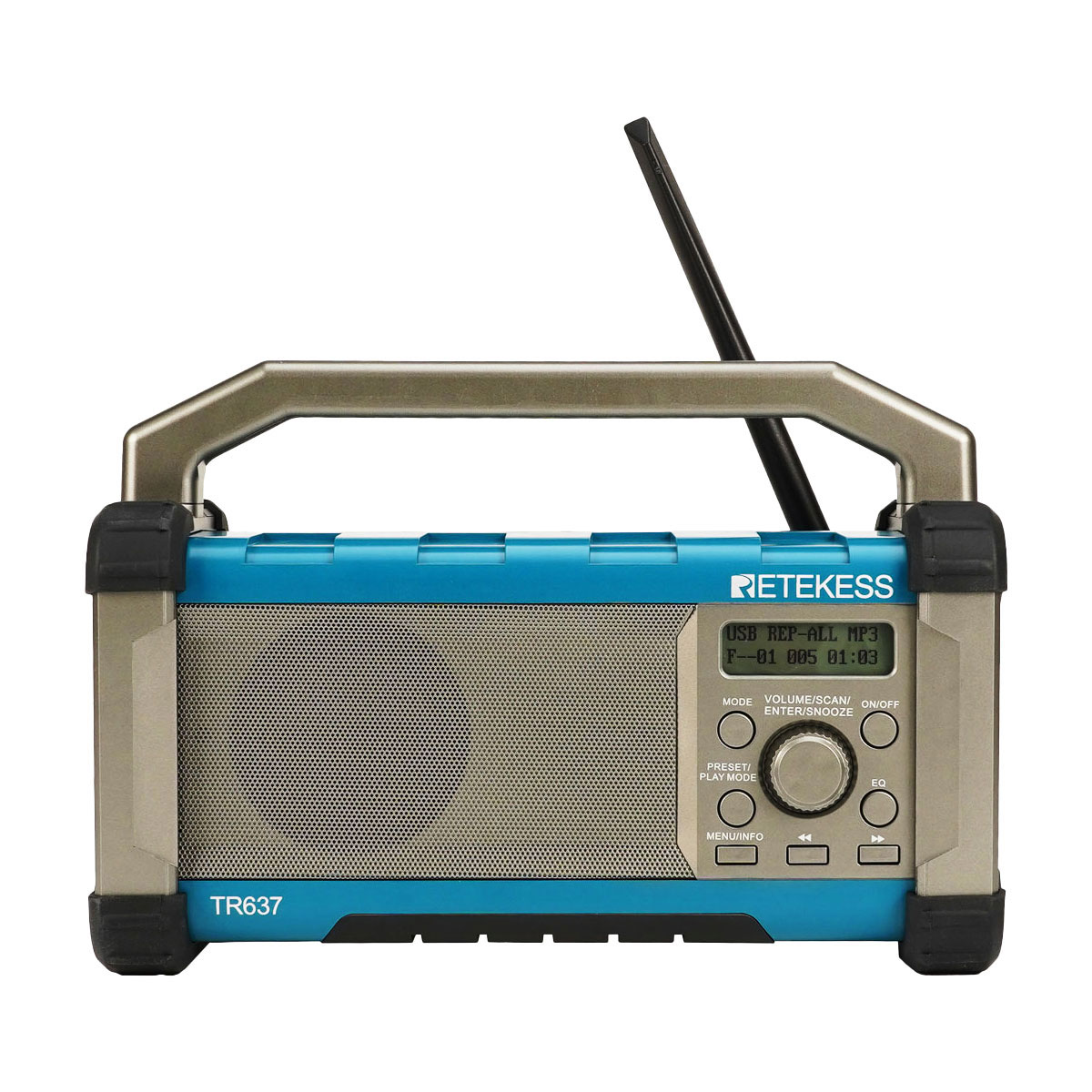 TR637 IP54 dust-proof and waterproof Jobsite bluetooth radio
