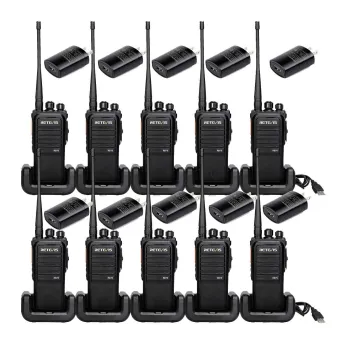 RB75 GMRS Waterproof 2 Way Radios 4500mAh Walkie Talkies 10pack