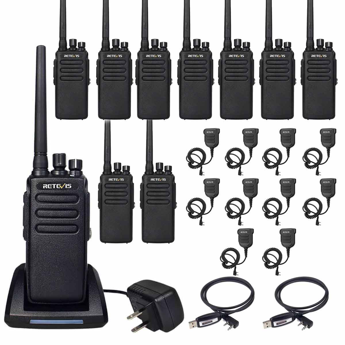 RT81 10w IP67 Waterproof UHF DMR Walkie Talkie With Speaker (10pcs)