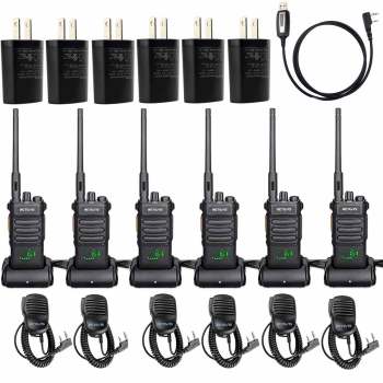 Retevis RT86 Long Range Heavy Duty Walkie Talkies with Mic