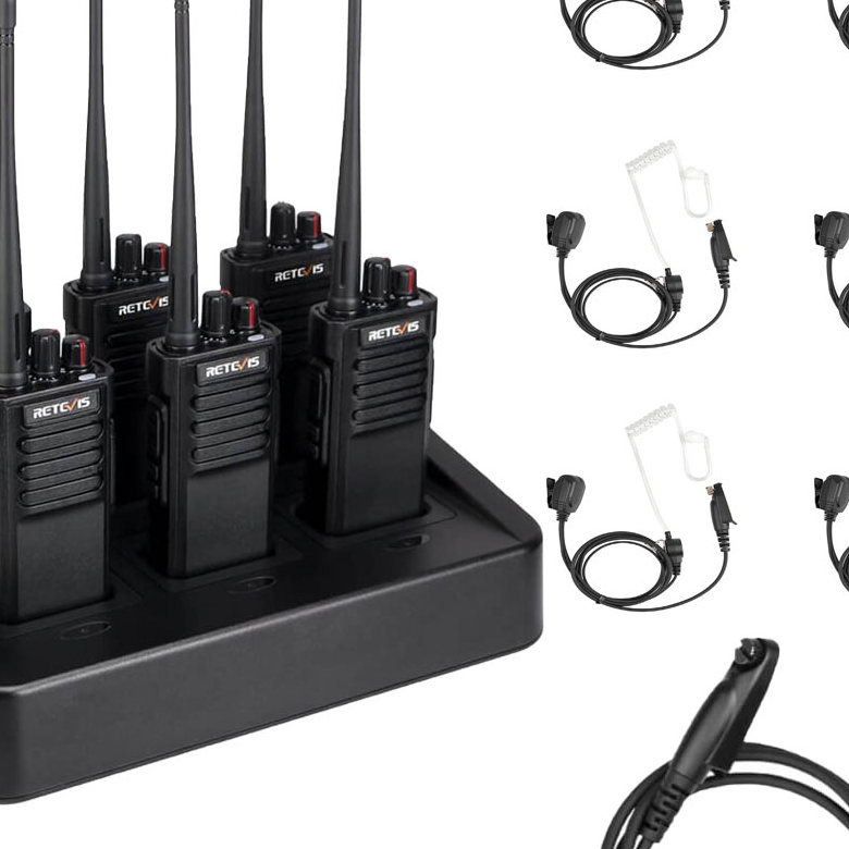 Retevis RT29D Waterproof Long-Range DMR Walkie Talkie with Earpiece 6pack