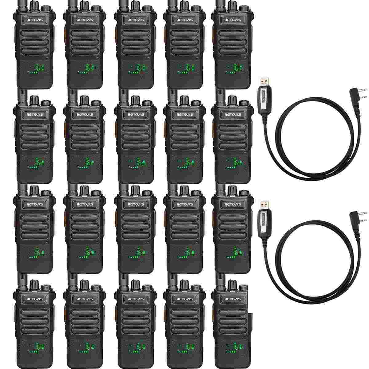 Retevis RT86 UHF Business Walkie Talkie 20Pack with Programming Cable
