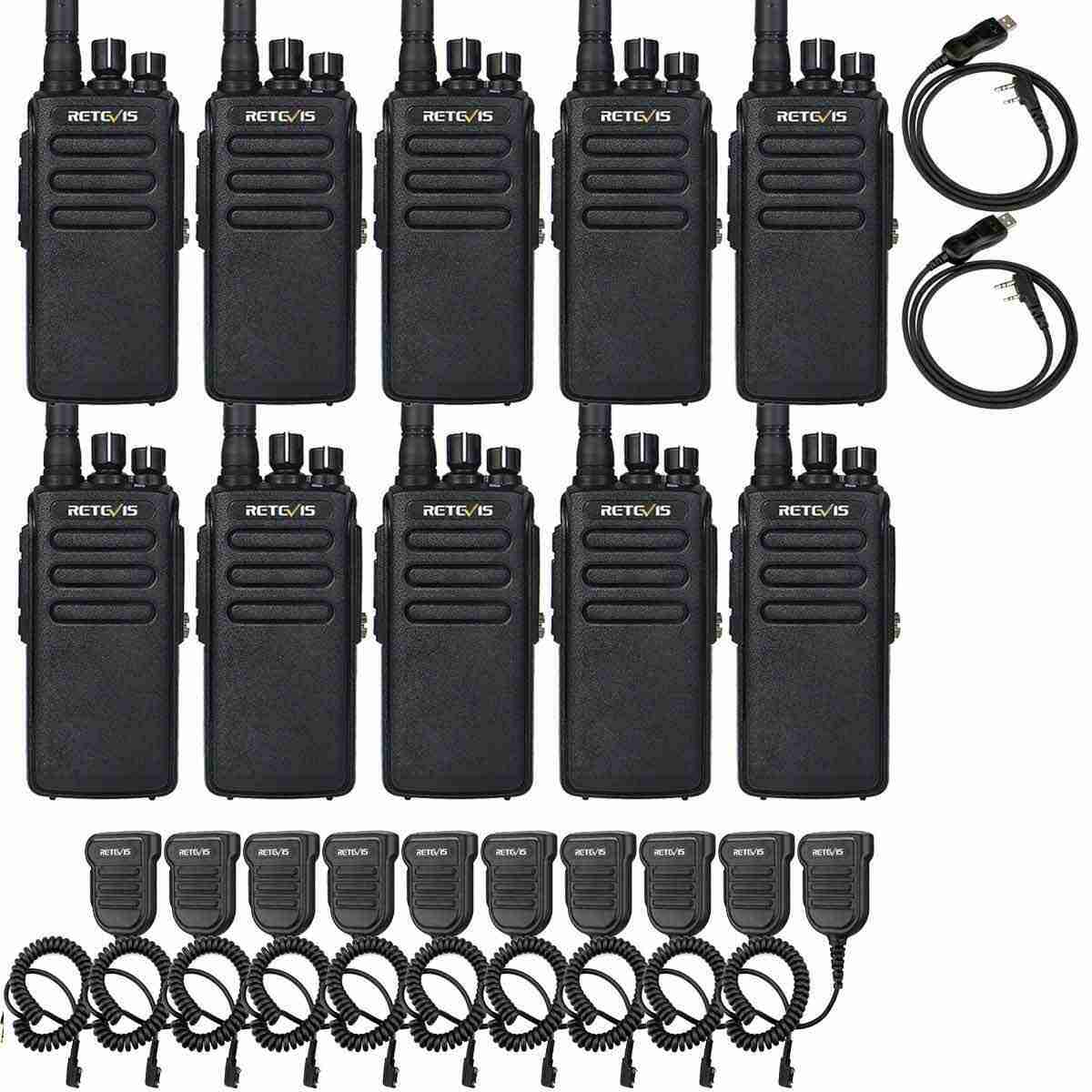 RT81 10w IP67 Waterproof UHF DMR Walkie Talkie With Speaker (10pcs)