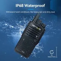 Retevis P2 High Power IP68 Waterproof GMRS Walkie Talkie 6Pack with Programming Cable kit