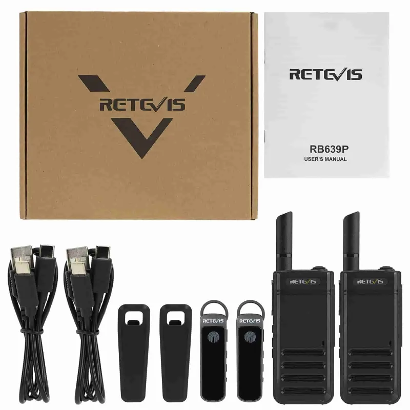 Retevis RB639P Ultra-Thin Bluetooth License-Free Radio 10 Pack With 10-Way Charger