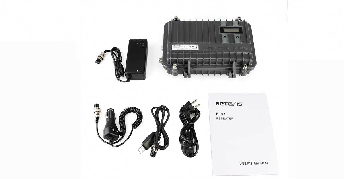 Retevis RT97 mobile repeater front panel with channel controls