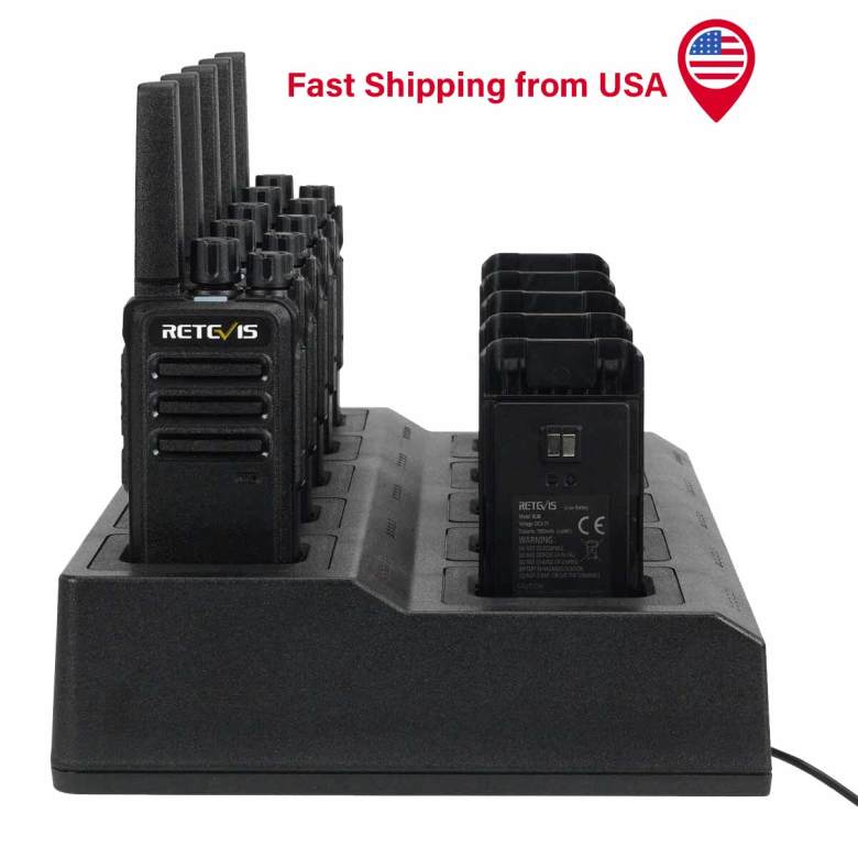 Retevis RT68 Radio 10 Packs with 10-Way Charger | License-Free | Compact Design | 1200mAh Battery | Rugged Construction
