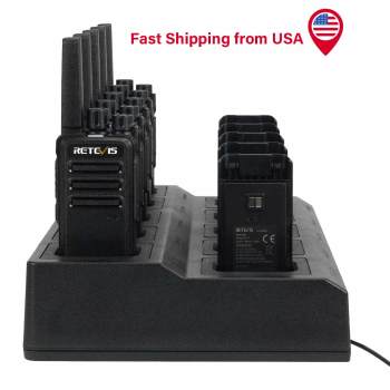 Retevis RT68 Radio 10 Packs with 10-Way Charger | License-Free | Compact Design | 1200mAh Battery | Rugged Construction