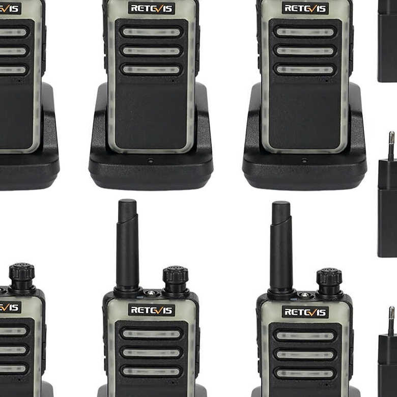 Retevis RB666 PMR446 Radio 6 Packs with Rapid Charger  | License-Free | 1-Hour Fast Charging | Type-C Charging | Long Battery Life | VOX Hands-Free