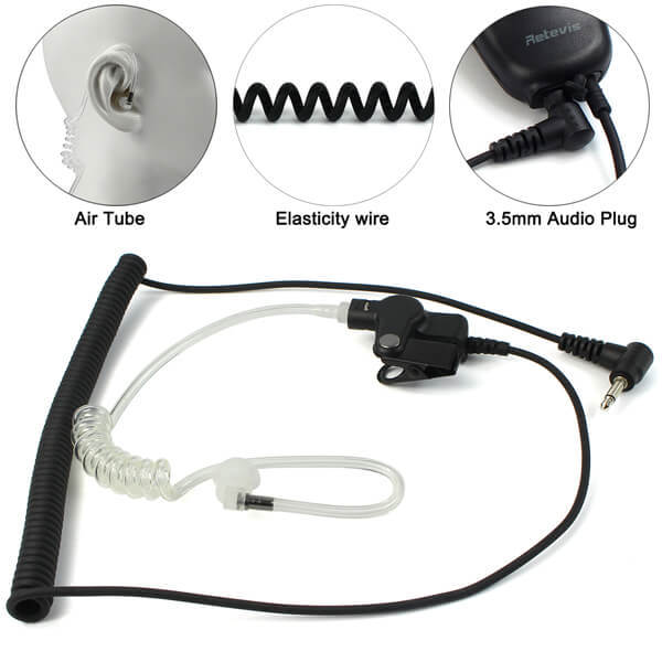 3.5mm Listen Only Earpiece for Motorola Speaker Mic