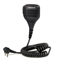 HM003 Motorola 2 Pin Shoulder Speaker Mic With 3.5mm Audio Jack