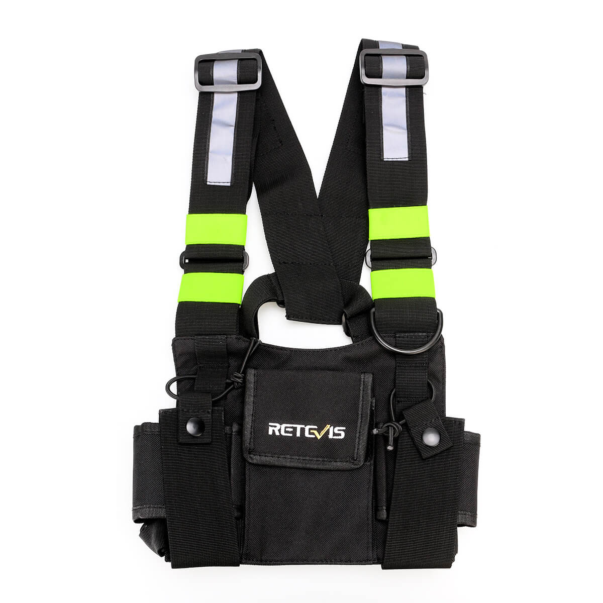 HB02 Black Fluorescent Double Chest Bag