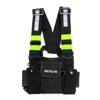 HB02 Black Fluorescent Double Chest Bag