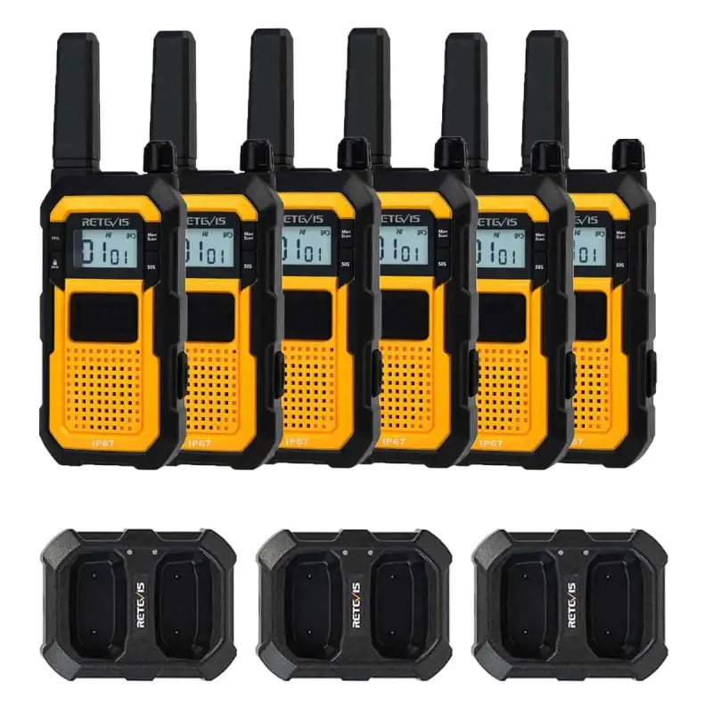Retevis RB648 Heavy Duty Waterproof PMR446 Two-Way Radio 6 Pack