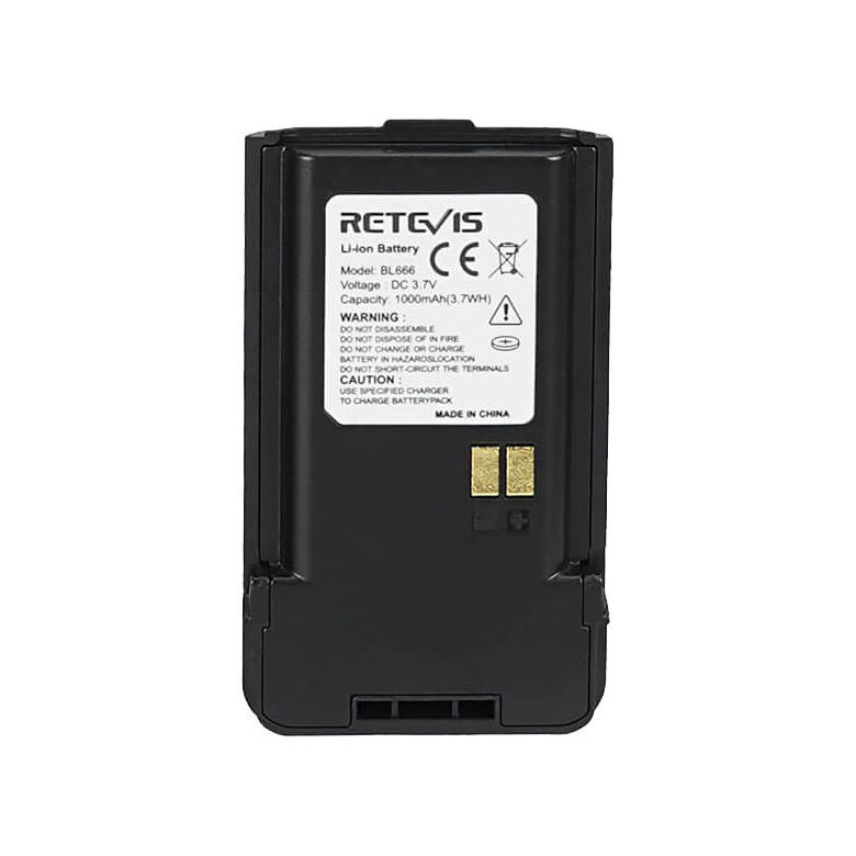 1000mAh battery for Retevis RB66 Fluorescent Fast Charging FRS Walkie Talkie