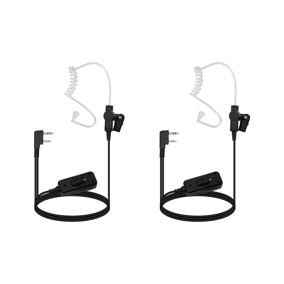 Retevis 2-Pin Covert Acoustic Tube Noise-Canceling Earpiece Headset K Plug 2Pack 