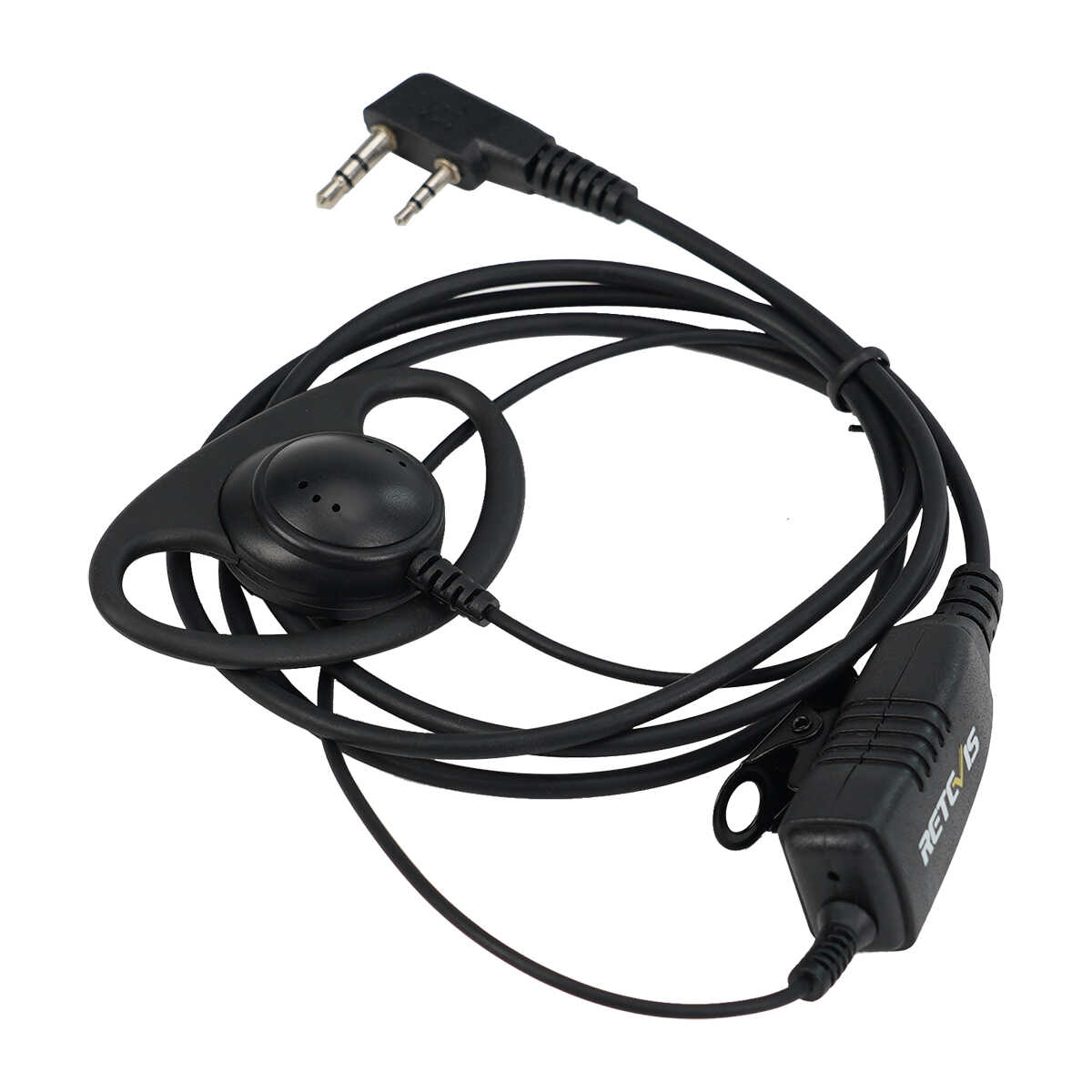 EEK001 D Shape Soft Earhook Earpiece For Kenwood 2Pin Radio