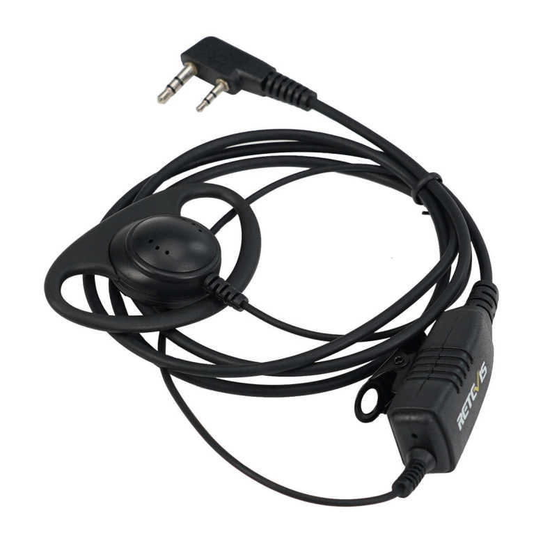 EEK001 D Shape Soft Earhook Earpiece For Kenwood 2Pin Radio