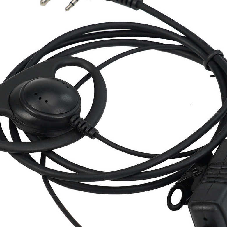 EEK001 D Shape Soft Earhook Earpiece For Kenwood 2Pin Radio