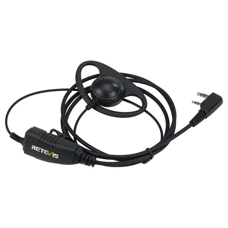 EEK001 D Shape Soft Earhook Earpiece For Kenwood 2Pin Radio